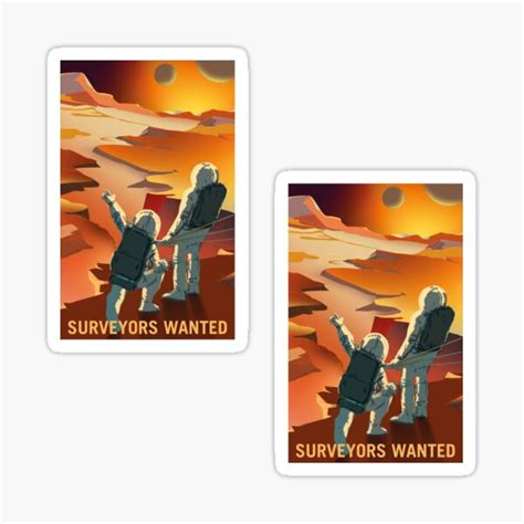 Surveyors Wanted Terraform Mars Sticker For Sale By Posterpartyco