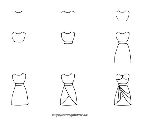 How To Draw A Dress For Kid