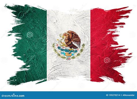 Grunge Mexico Flag Mexican Flag With Grunge Texture Stock Illustration