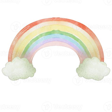 Watercolor Rainbow Painting Clip Art St Patricks Illustration Png