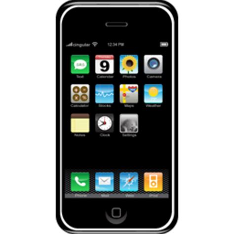 Iphone Cell Phone Clipart Free Clipart Images 7