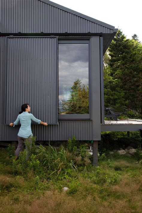 Architect Builds Tiny Eco Friendly Dream Cottage For Her Dad Metal