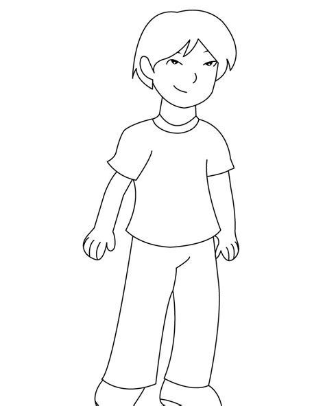 Realistic Teenage Boy Coloring Pages