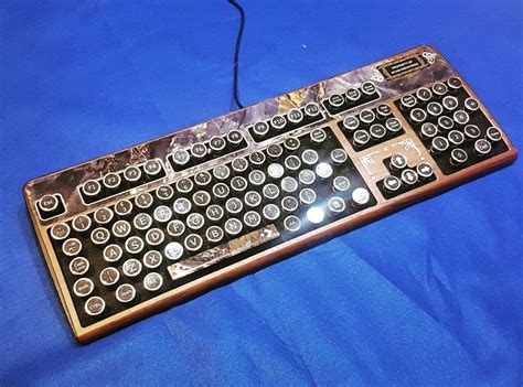Handcrafted Bioshock Usb Wood And Marble Effect Steampunk Typewriter