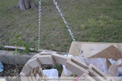 Easy And Inexpensive Diy Pieced Wood Hanging Flower Basket Addicted 2
