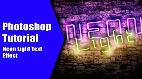 Photoshop Cc Neon Light Text Effect Youtube
