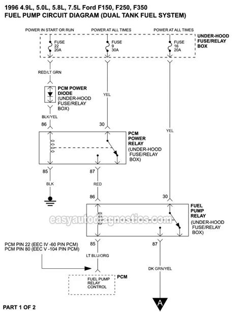 Fuel System Wiring Diagram For A 1989 Ford F 350 460 Engine Auto 4wheel