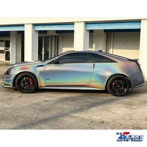 Cadillac Ctsv Wrapped In Colorflip Psychedelic Shade Shifting Vinyl