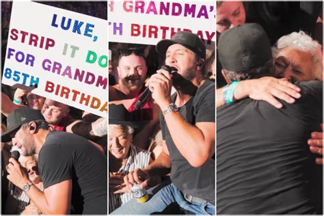 Watch Luke Bryan Helps 85 Year Old Grandma Celebrate Her Birthday With Strip It Down Serenade