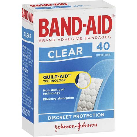 Band Aid Clear Strips 40 Pack Woolworths