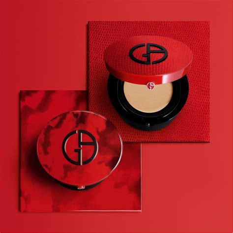 Armani Beauty Red Cushion Lacquer Case Women Foundation Powder