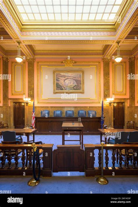 Supreme Court Chamber In The Utah State Capitol Building At 350 State