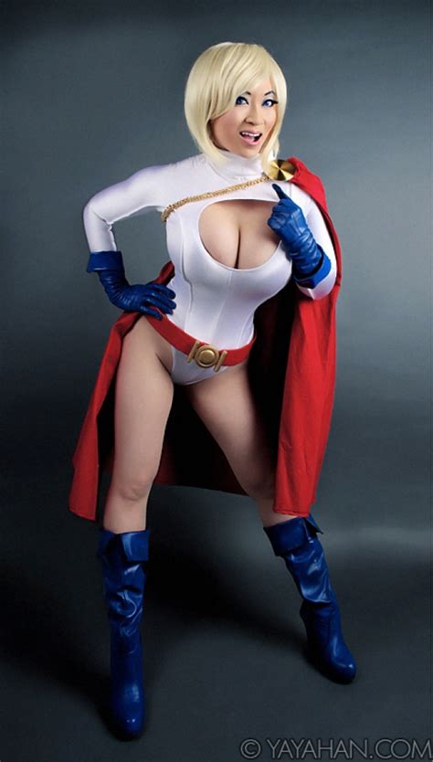 Yaya Han Power Girl Dc Comics Photo Medium Boots Breasts