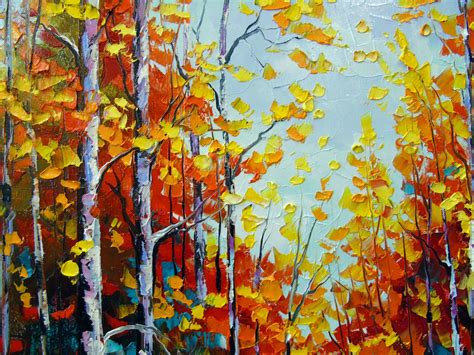 Autumn Breath Of Birches Painting By Olha Darchuk Jose Art Gallery