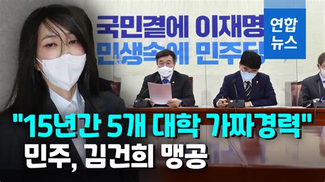 영상 민주 김건희 난타 돋보이려고 한 실수 아니라 명백한 범죄 연합뉴스