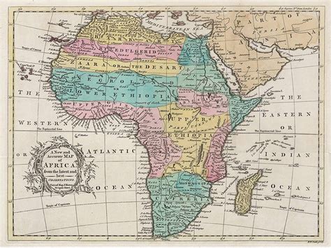 Historic 1747 Map A New And Accurate Map Of Africa From