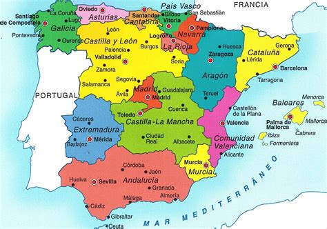 Mapa De Espana Por Ciudades