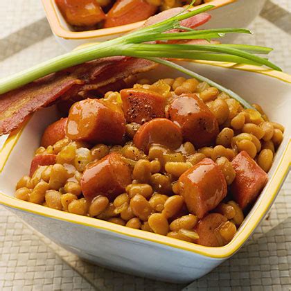 Add the beans and hot dogs. Quick Skillet Baked Beans and Franks Recipe | MyRecipes
