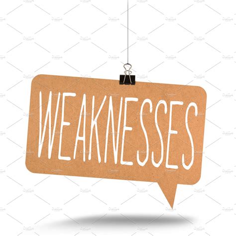 Weaknesses Word On Cardboard High Quality Business Images Creative