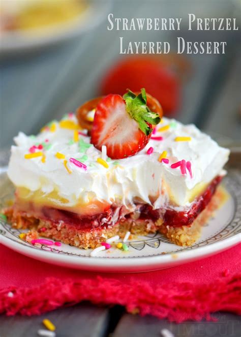 No Bake Strawberry Pretzel Layered Dessert Mom On Timeout