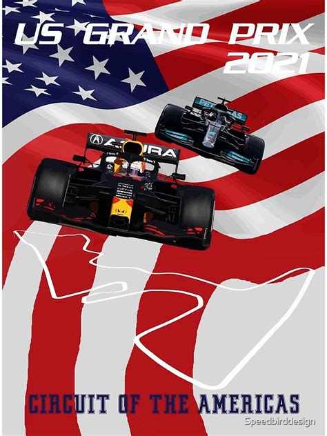 2021 United States Grand Prix Circuit Of The Americas Poster For