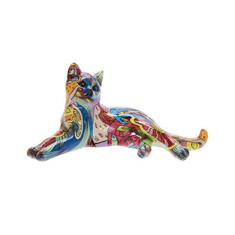Statue Of Elongated Cat In Resin Groovy Art Etsy