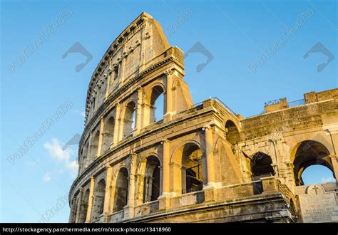 Das Kolosseum Rom Lizenzfreies Foto 13418960 Bildagentur