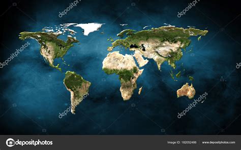 Physical World Map Illustration Elements Of This Image Furnished By