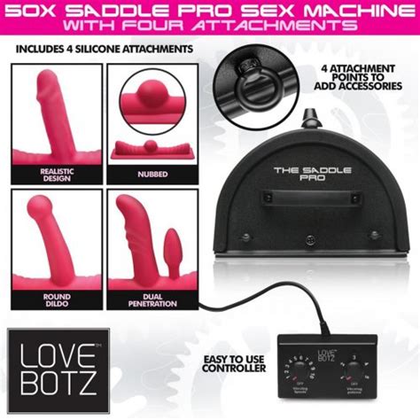 Lovebotz Saddle Pro Rideable Sex Machine With 4 Attachments Sex Toys At Adult Empire