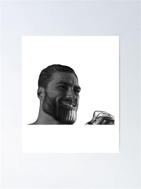 Gigachad Thanos Poster For Sale By Texterous Redbubble