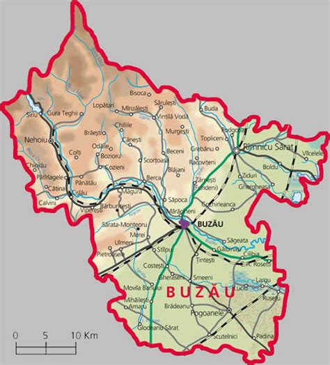 Orasul buzau face parte din judetul cu acelasi nume care se invecineaza cu judetele brasov , covasna , prahova , ialomita vrancea si braila. Judetul Buzau, Harta judet Buzau