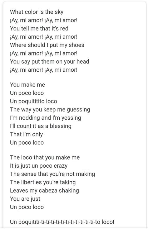 Lirik Lagu Dan Terjemahan Un Poco Loco Viral Meme Tiktok What Color Is