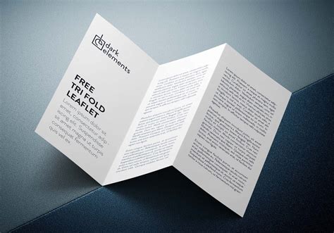 All files are easy to download and use. Dark Trifold Leaflet Mockup (PSD)