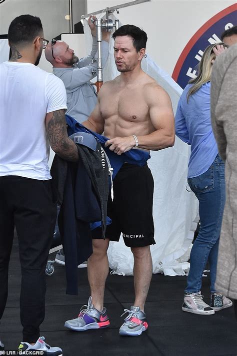 Mark Wahlberg Reveals His Chiseled Abs And Muscular Biceps During A Grueling Workout In Los