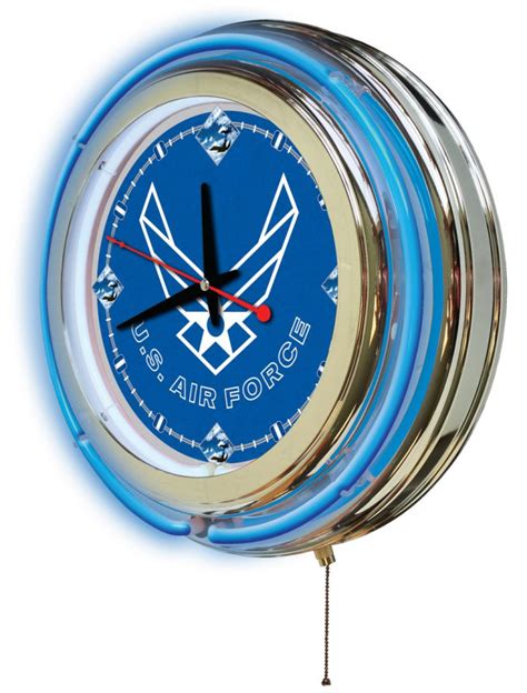 15 Inch Neon Us Air Force Logo Clock