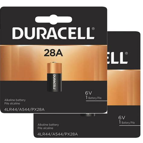 2 Pcs Duracell 28a 4lr44 A544 A28px A28 6v Alkaline Battery