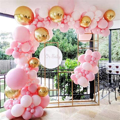 Buy 124 Pcs Pink Gold Balloon Garland Kit Macaron Metal Balloon Arch