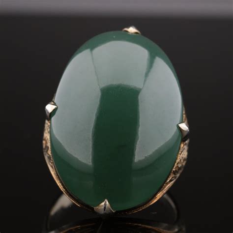 Jadeite Jade Ring Of Exceedingly Rare Quality Color And Size Certified