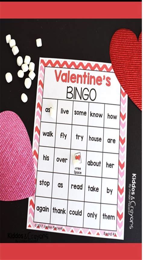 Valentines Day Sight Word Bingo Is A Fun Activity That Will Help Your