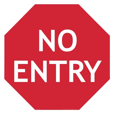 Red No Entry Png Photo Png Mart Images