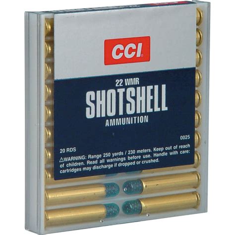 Cci Shotshell 22 Wmr 52 Grain Shotshell 12 20 Rounds Handgun
