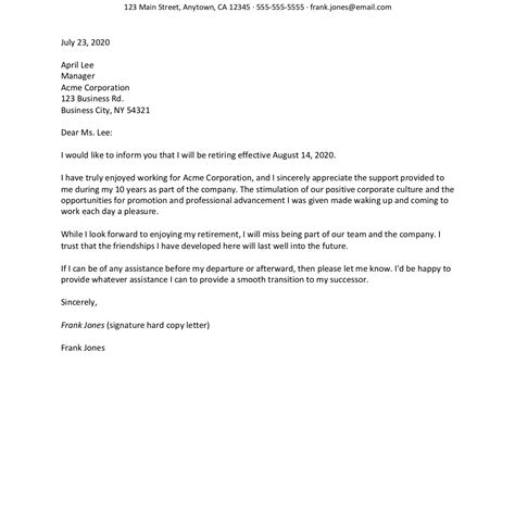 Retirement congratulations letter to employee from employer. Letter Of Retirement Examples Collection | Letter Template ...