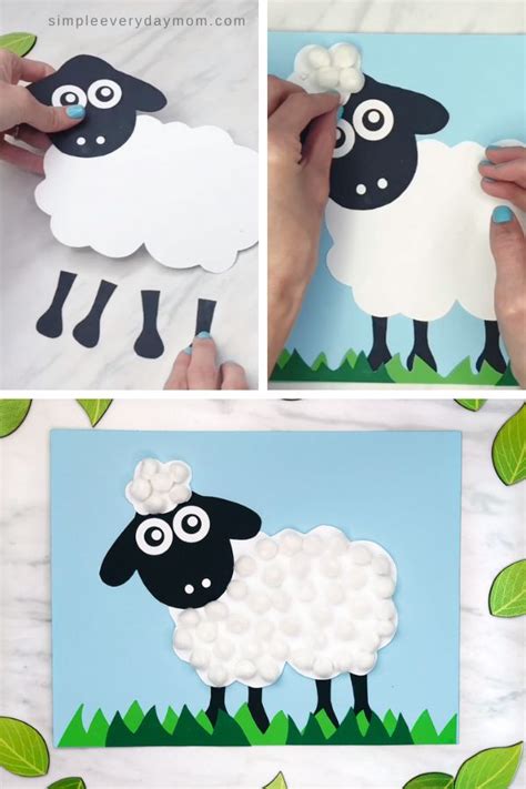 Easy Pom Pom Sheep Craft Free Template Sheep Crafts Preschool