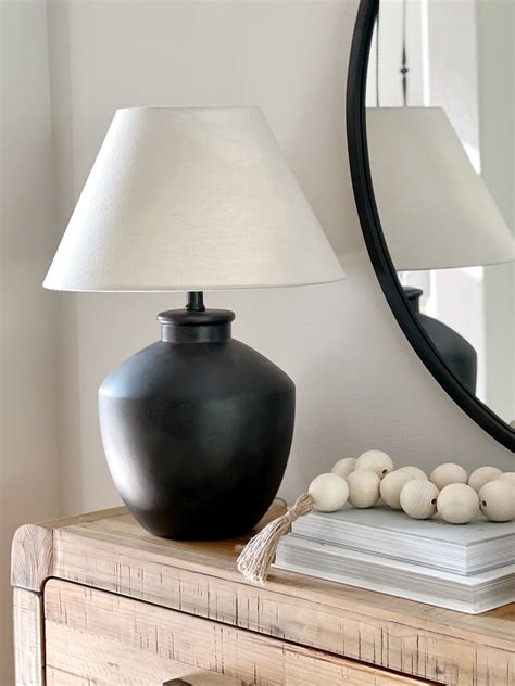 My Texas House 22 Urn Table Lamp Distressed Texture Black Finish