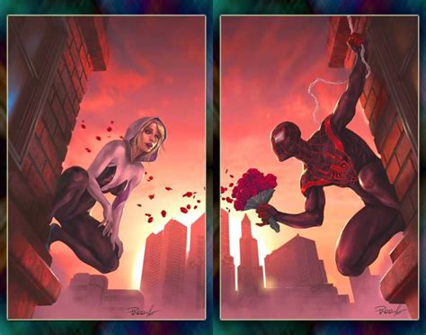 Miles Morales Spider Man 4 ~kiss ~ Spider Gwen Shadow Clones 1 Parrillo Virgin Comic Books