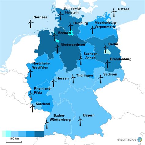 Standorte Windkraftanlagen Deutschland Armband Deutschland