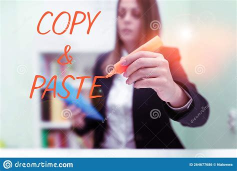 Hand Writing Sign Copy Paste Business Approach An Imitation