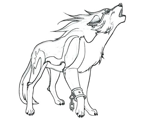 Anime Wolf Coloring Pages At Free Printable