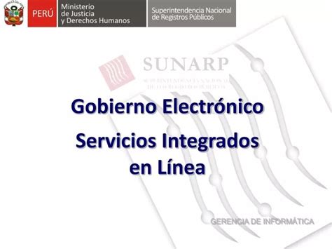 PPT Gobierno Electrónico Servicios Integrados en Línea PowerPoint