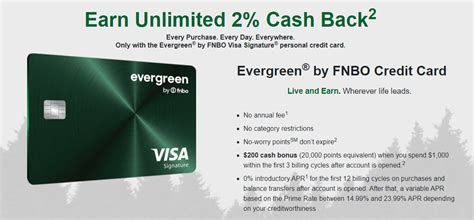 200 Fnbo Evergreen Credit Card Bonus Bonuscoach